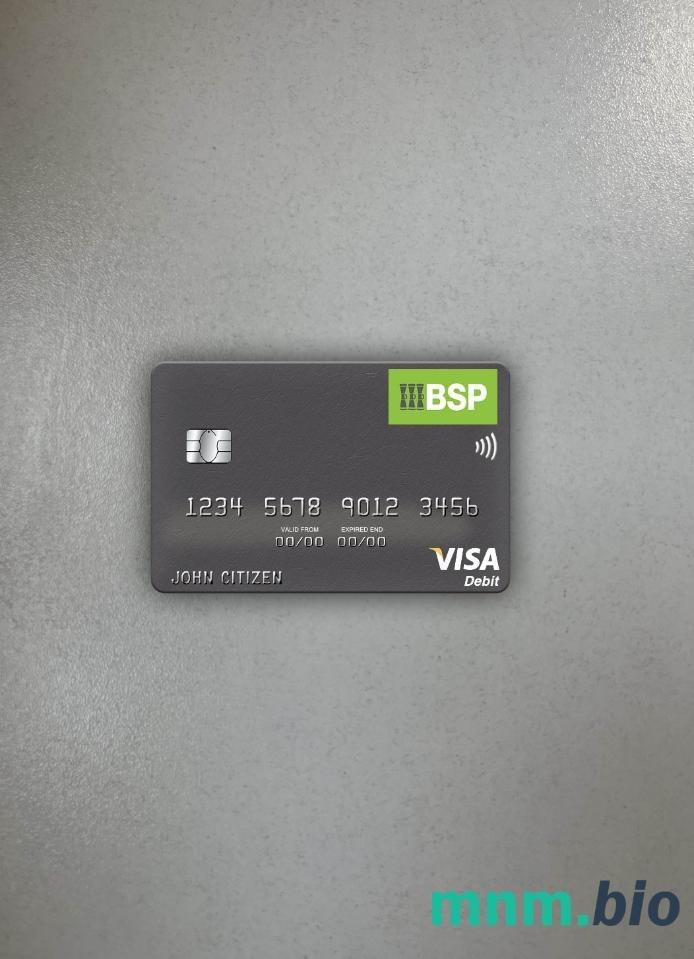 Fiji bank of South Pacific visa obciążyć card wygląd fotograficzny skan PSD + zdjęcie